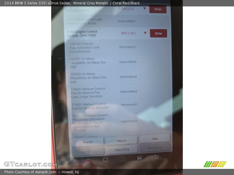 Mineral Grey Metallic / Coral Red/Black 2014 BMW 3 Series 335i xDrive Sedan