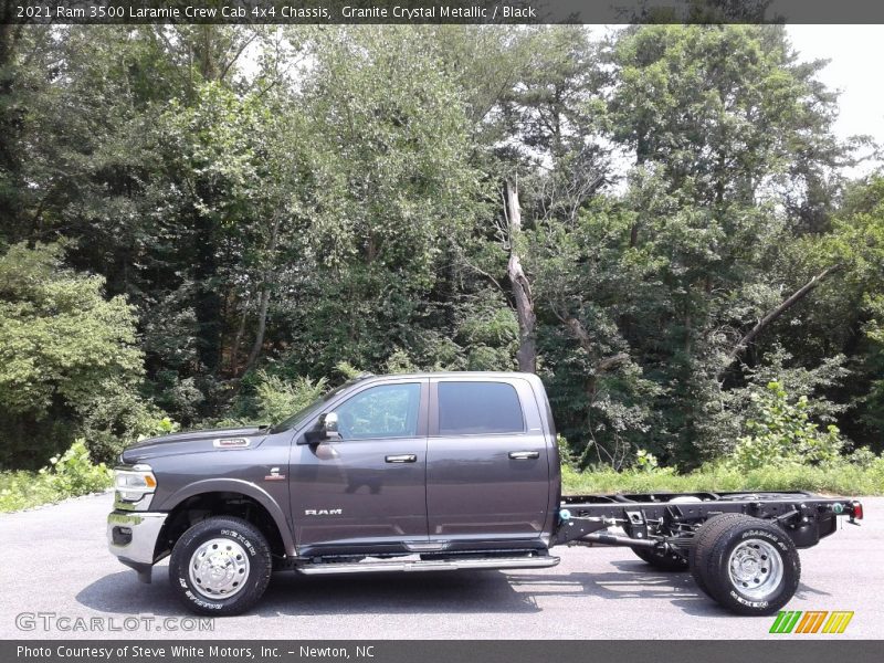 Granite Crystal Metallic / Black 2021 Ram 3500 Laramie Crew Cab 4x4 Chassis