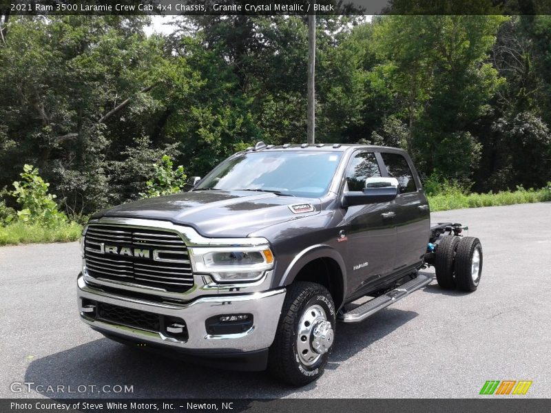 Granite Crystal Metallic / Black 2021 Ram 3500 Laramie Crew Cab 4x4 Chassis