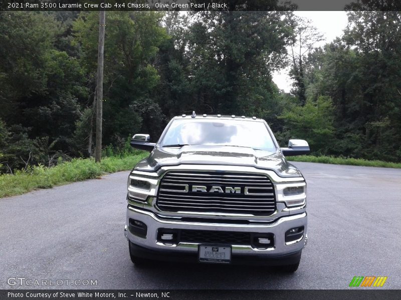 Olive Green Pearl / Black 2021 Ram 3500 Laramie Crew Cab 4x4 Chassis