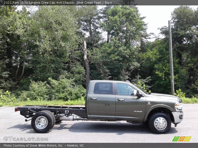 Olive Green Pearl / Black 2021 Ram 3500 Laramie Crew Cab 4x4 Chassis