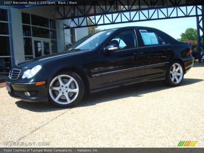Black / Black 2007 Mercedes-Benz C 230 Sport