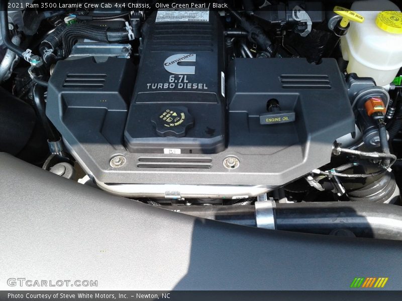 Olive Green Pearl / Black 2021 Ram 3500 Laramie Crew Cab 4x4 Chassis