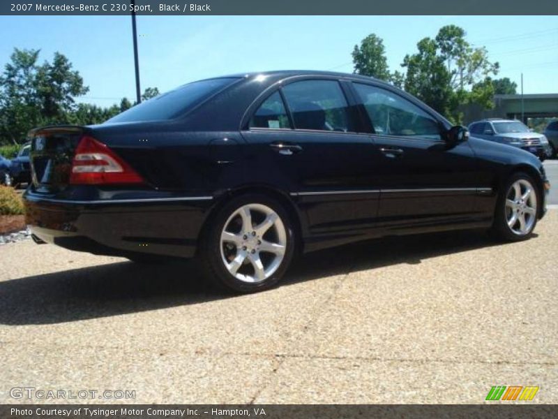 Black / Black 2007 Mercedes-Benz C 230 Sport