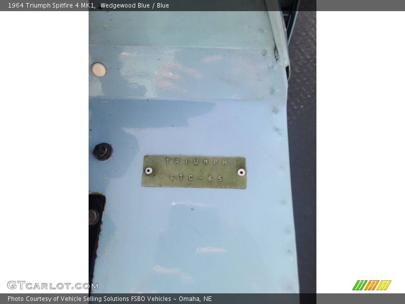 Info Tag of 1964 Spitfire 4 MK1