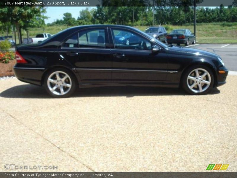 Black / Black 2007 Mercedes-Benz C 230 Sport