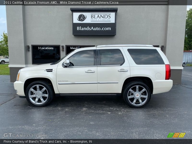 White Diamond Tricoat / Cashmere/Cocoa 2011 Cadillac Escalade Premium AWD