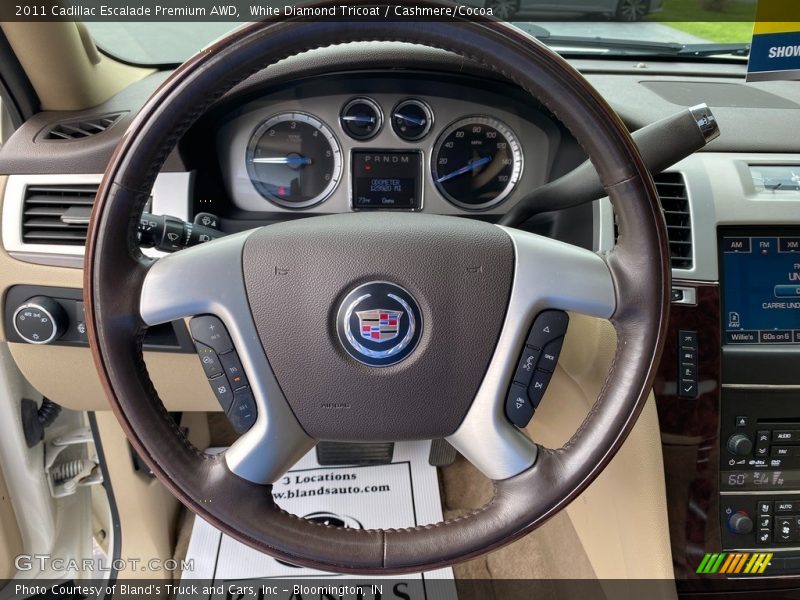 White Diamond Tricoat / Cashmere/Cocoa 2011 Cadillac Escalade Premium AWD