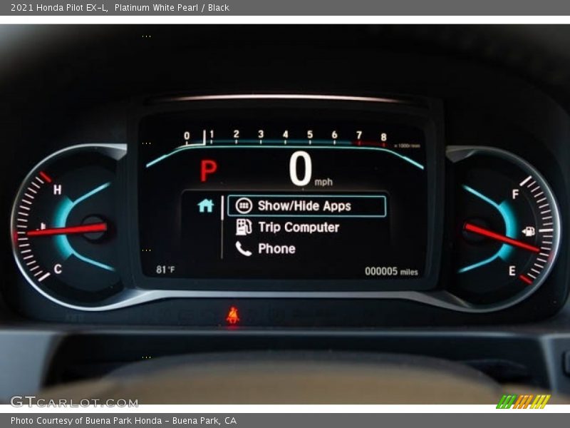 Platinum White Pearl / Black 2021 Honda Pilot EX-L