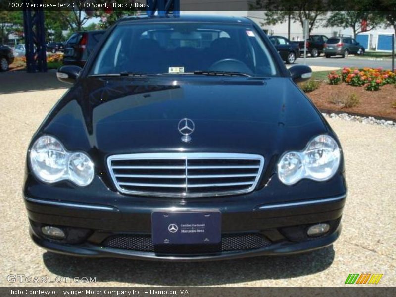 Black / Black 2007 Mercedes-Benz C 230 Sport