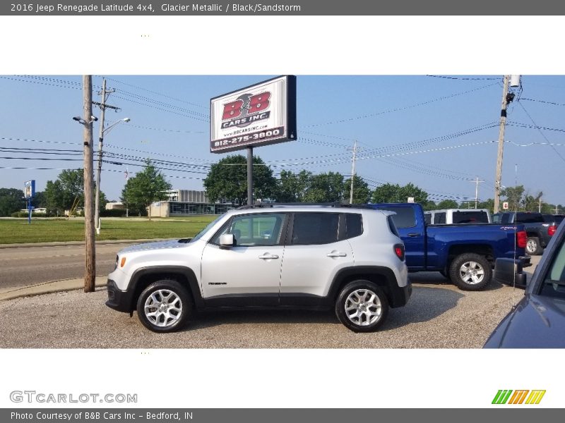 Glacier Metallic / Black/Sandstorm 2016 Jeep Renegade Latitude 4x4