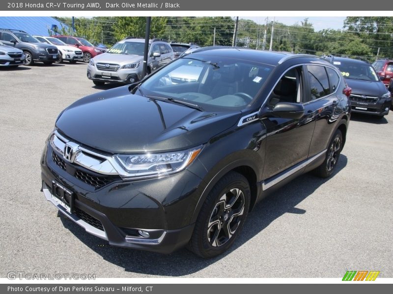 Dark Olive Metallic / Black 2018 Honda CR-V Touring AWD
