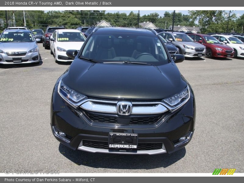 Dark Olive Metallic / Black 2018 Honda CR-V Touring AWD