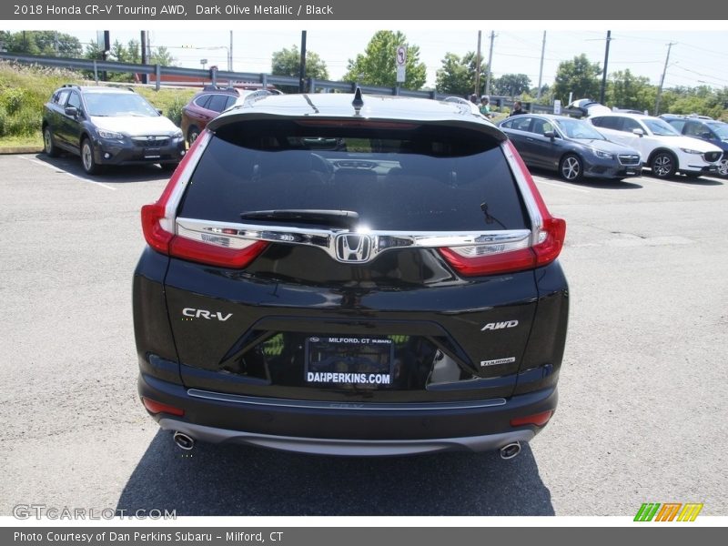 Dark Olive Metallic / Black 2018 Honda CR-V Touring AWD