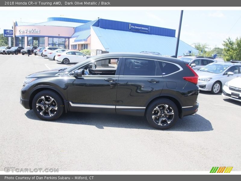 Dark Olive Metallic / Black 2018 Honda CR-V Touring AWD