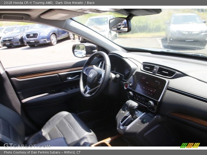 Dark Olive Metallic / Black 2018 Honda CR-V Touring AWD