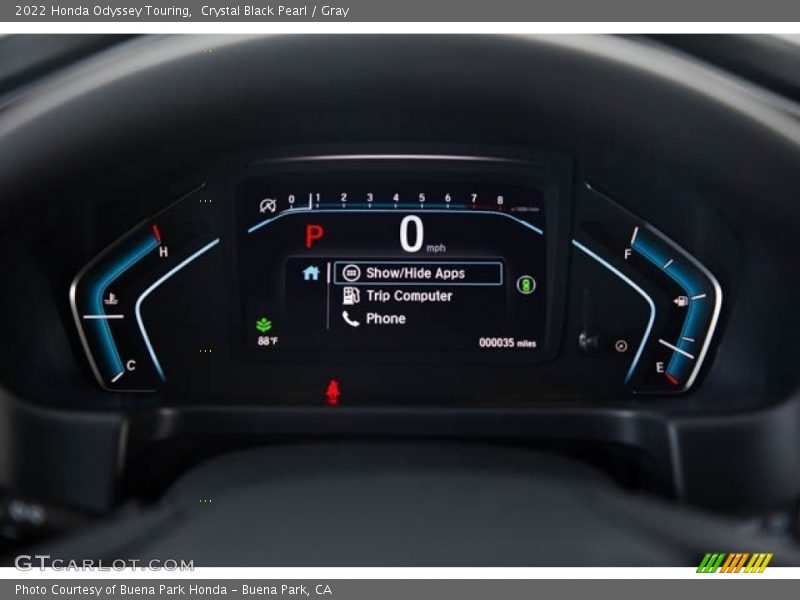  2022 Odyssey Touring Touring Gauges