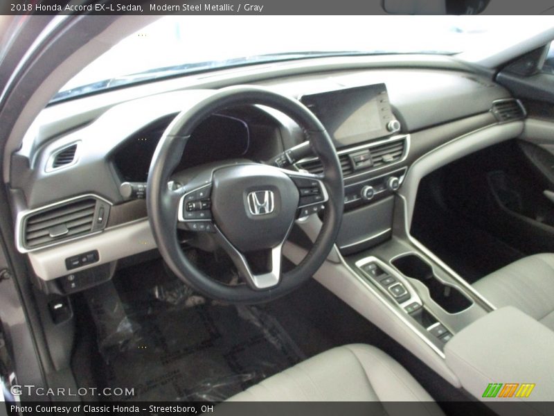 Modern Steel Metallic / Gray 2018 Honda Accord EX-L Sedan