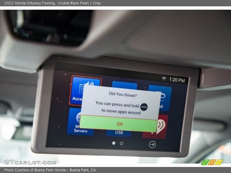 Crystal Black Pearl / Gray 2022 Honda Odyssey Touring