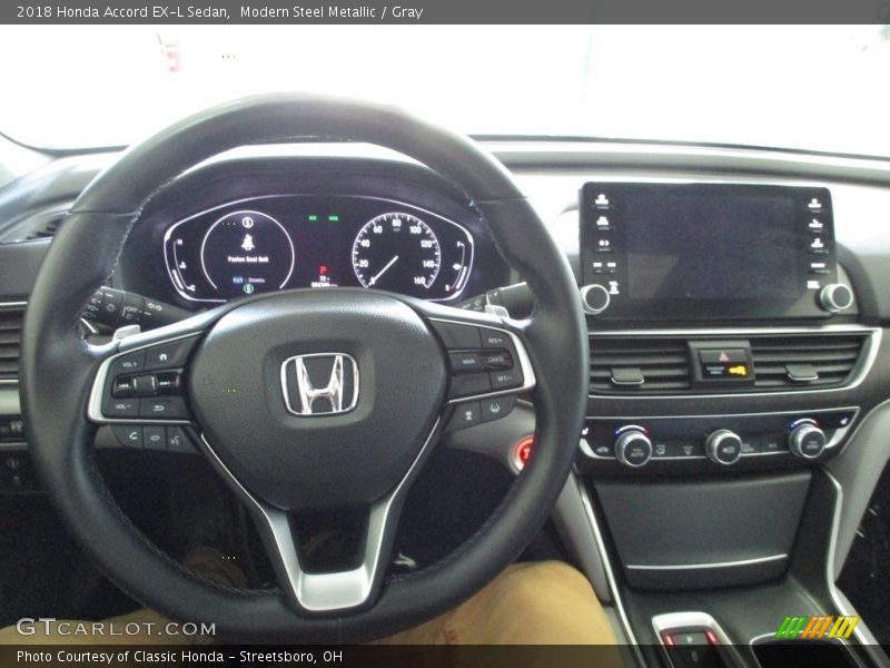 Modern Steel Metallic / Gray 2018 Honda Accord EX-L Sedan