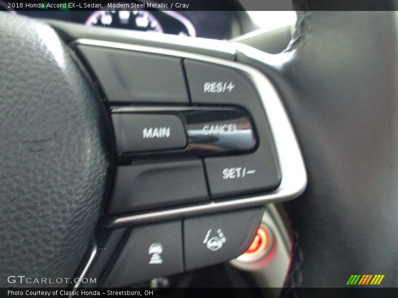 Modern Steel Metallic / Gray 2018 Honda Accord EX-L Sedan