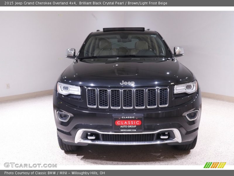 Brilliant Black Crystal Pearl / Brown/Light Frost Beige 2015 Jeep Grand Cherokee Overland 4x4