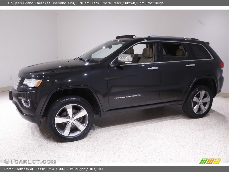 Brilliant Black Crystal Pearl / Brown/Light Frost Beige 2015 Jeep Grand Cherokee Overland 4x4