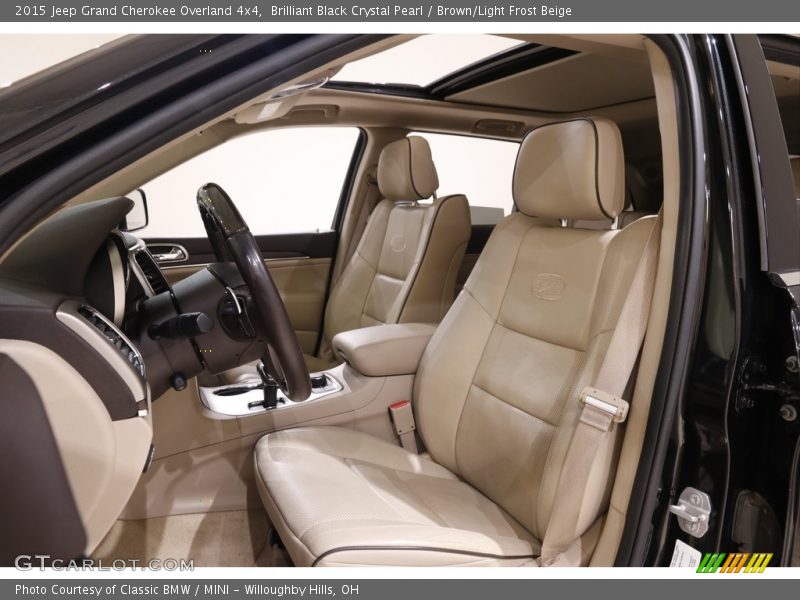 Brilliant Black Crystal Pearl / Brown/Light Frost Beige 2015 Jeep Grand Cherokee Overland 4x4