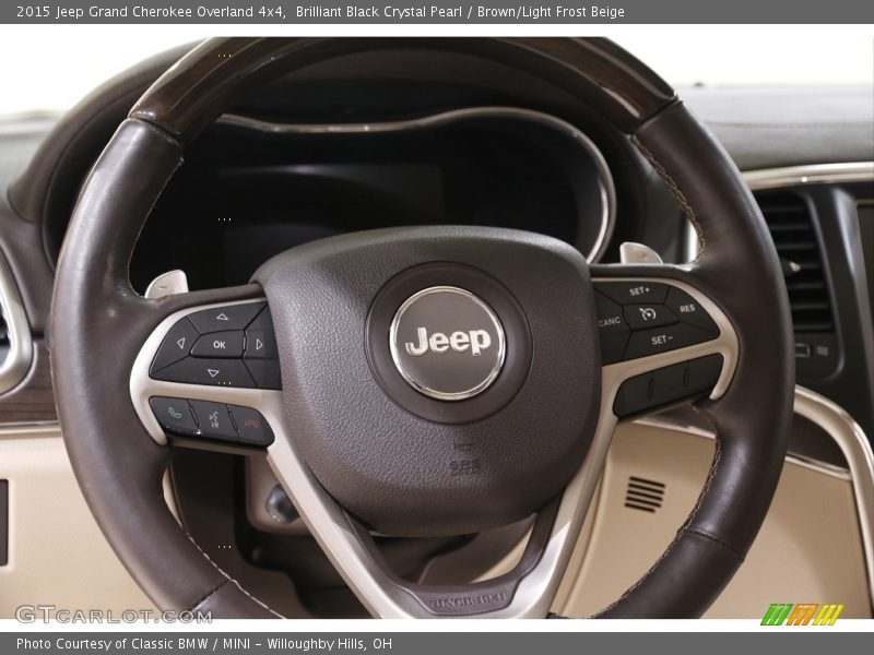 Brilliant Black Crystal Pearl / Brown/Light Frost Beige 2015 Jeep Grand Cherokee Overland 4x4