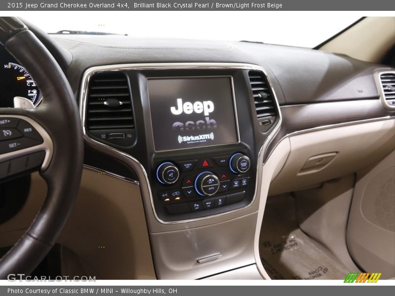 Brilliant Black Crystal Pearl / Brown/Light Frost Beige 2015 Jeep Grand Cherokee Overland 4x4