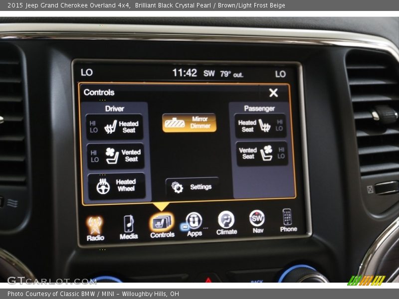 Brilliant Black Crystal Pearl / Brown/Light Frost Beige 2015 Jeep Grand Cherokee Overland 4x4