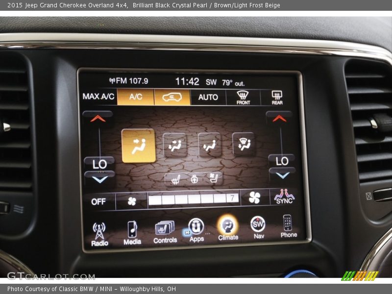 Brilliant Black Crystal Pearl / Brown/Light Frost Beige 2015 Jeep Grand Cherokee Overland 4x4