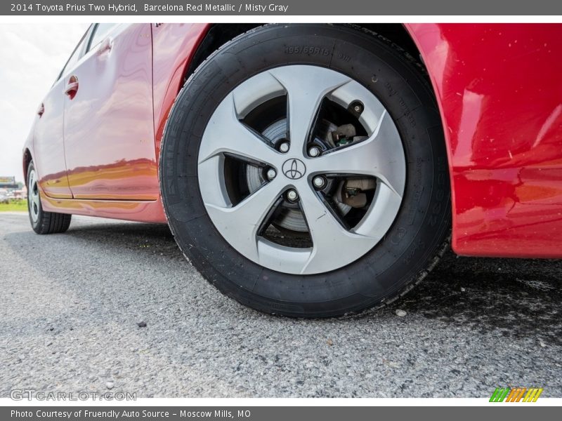 Barcelona Red Metallic / Misty Gray 2014 Toyota Prius Two Hybrid