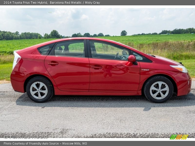 Barcelona Red Metallic / Misty Gray 2014 Toyota Prius Two Hybrid