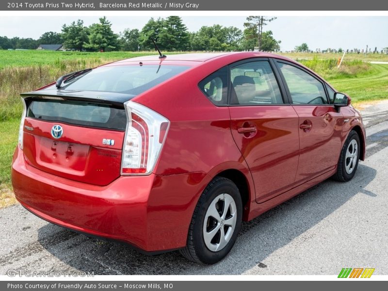 Barcelona Red Metallic / Misty Gray 2014 Toyota Prius Two Hybrid