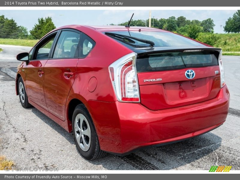 Barcelona Red Metallic / Misty Gray 2014 Toyota Prius Two Hybrid