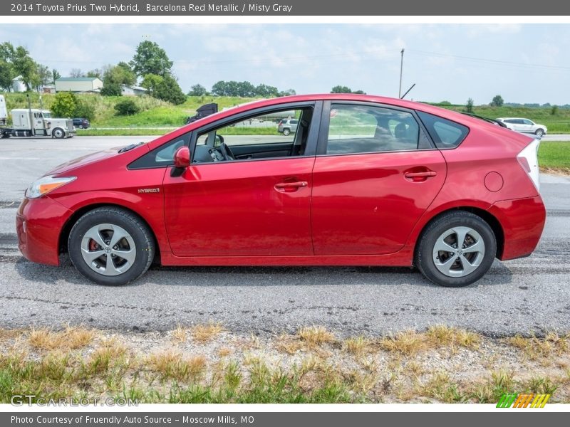 Barcelona Red Metallic / Misty Gray 2014 Toyota Prius Two Hybrid