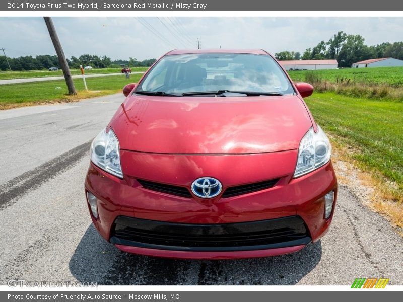 Barcelona Red Metallic / Misty Gray 2014 Toyota Prius Two Hybrid