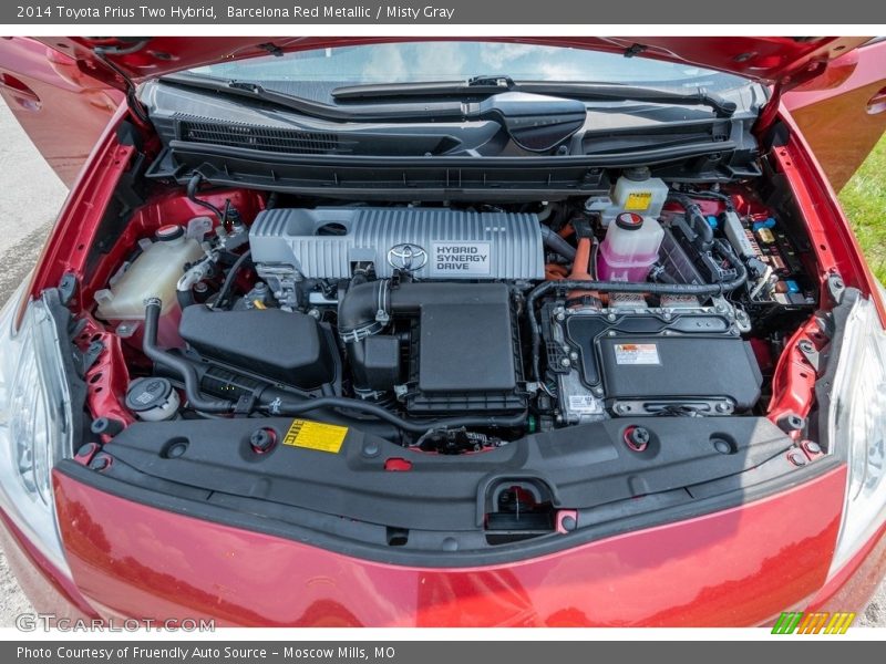 Barcelona Red Metallic / Misty Gray 2014 Toyota Prius Two Hybrid