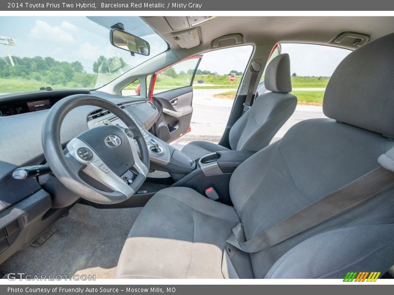 Barcelona Red Metallic / Misty Gray 2014 Toyota Prius Two Hybrid