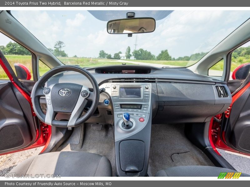 Barcelona Red Metallic / Misty Gray 2014 Toyota Prius Two Hybrid