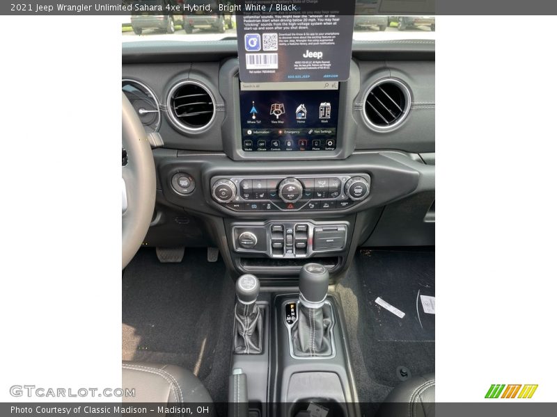 Controls of 2021 Wrangler Unlimited Sahara 4xe Hybrid