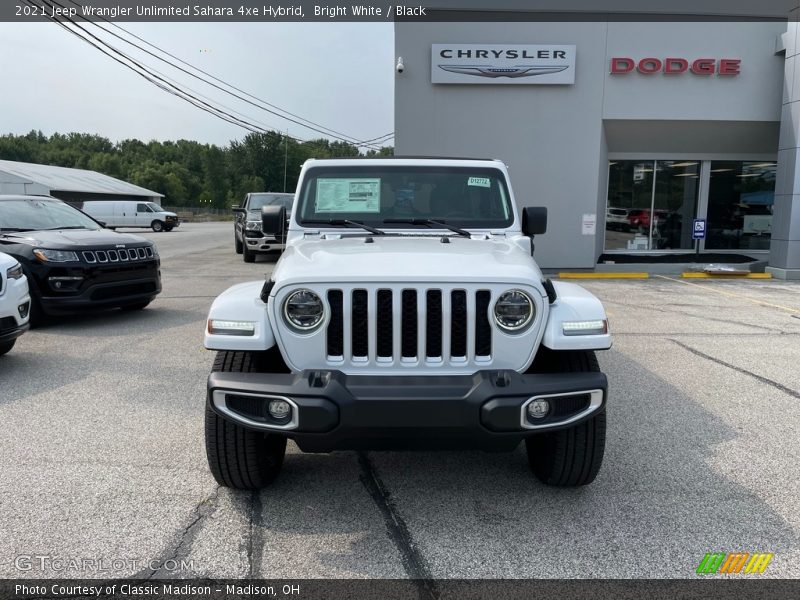 Bright White / Black 2021 Jeep Wrangler Unlimited Sahara 4xe Hybrid