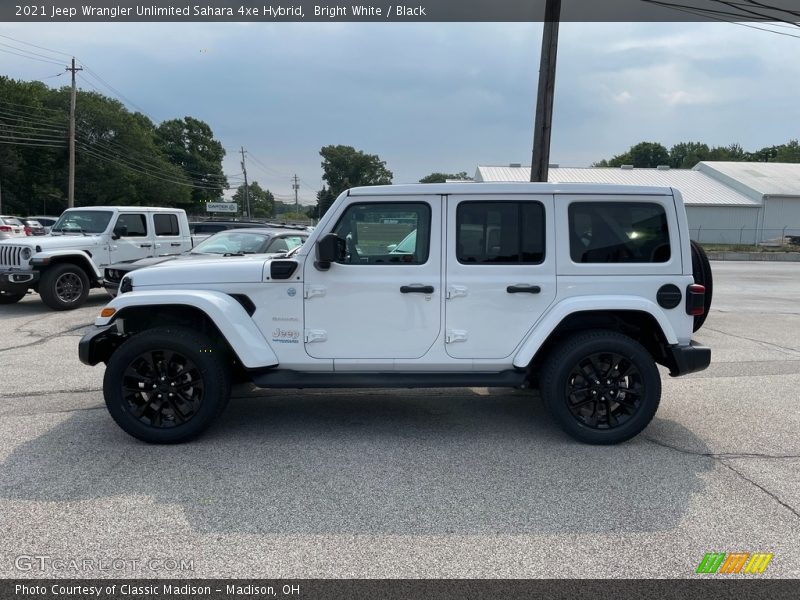 Bright White / Black 2021 Jeep Wrangler Unlimited Sahara 4xe Hybrid