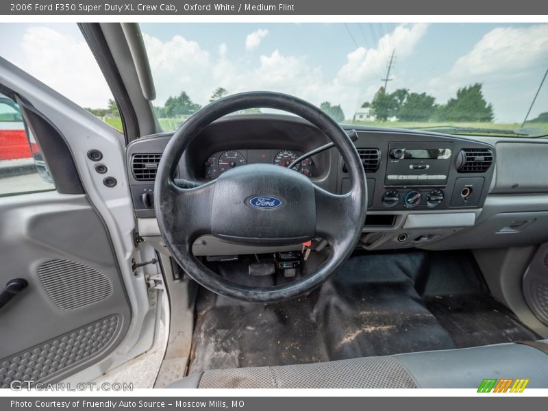 Oxford White / Medium Flint 2006 Ford F350 Super Duty XL Crew Cab
