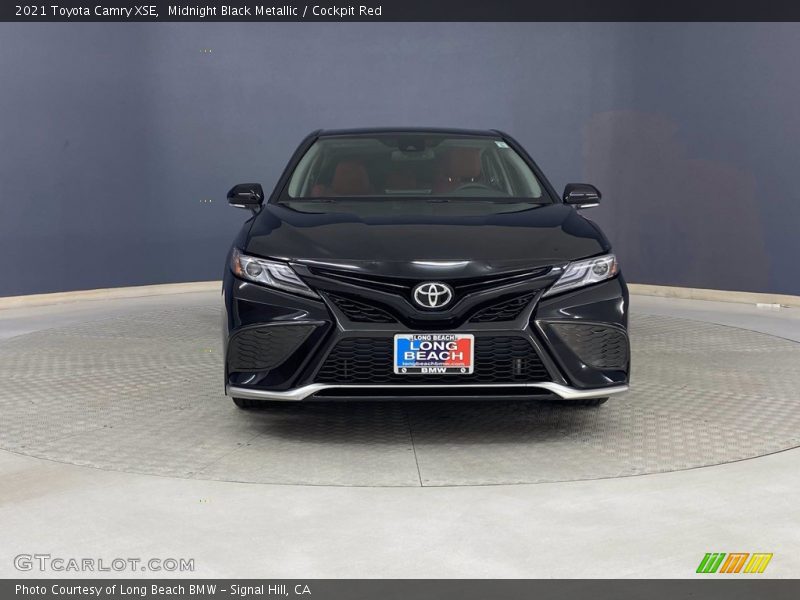 Midnight Black Metallic / Cockpit Red 2021 Toyota Camry XSE