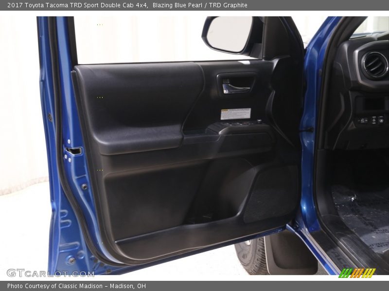 Blazing Blue Pearl / TRD Graphite 2017 Toyota Tacoma TRD Sport Double Cab 4x4