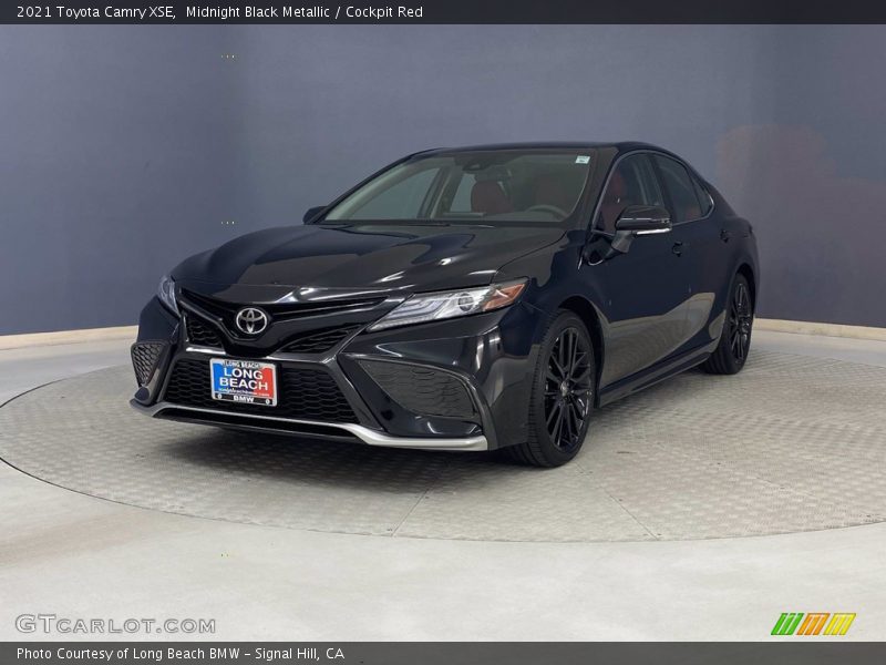 Midnight Black Metallic / Cockpit Red 2021 Toyota Camry XSE