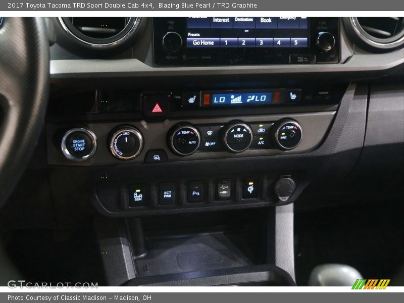 Blazing Blue Pearl / TRD Graphite 2017 Toyota Tacoma TRD Sport Double Cab 4x4