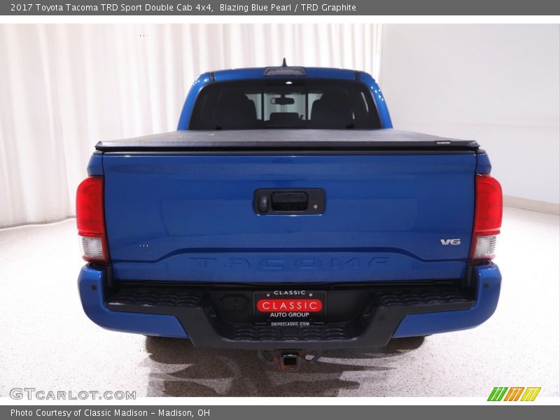Blazing Blue Pearl / TRD Graphite 2017 Toyota Tacoma TRD Sport Double Cab 4x4